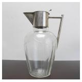 Antique Hallmarked Genuine Silver & Crystal Claret Jug