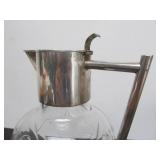 Antique Hallmarked Genuine Silver & Crystal Claret Jug