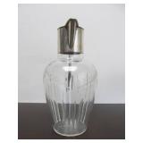 Antique Hallmarked Genuine Silver & Crystal Claret Jug