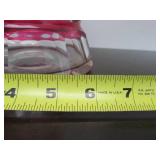 Wonderful Antique Signed Val St. Lambert Cut-to-Clear Cranberry Crystal/Glass Decanter