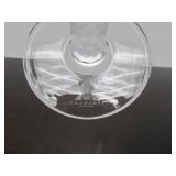 Excellent Pair of Signed SALVIATI Champagne Flutes w/Frosted Stems