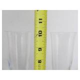 Excellent Pair of Signed SALVIATI Champagne Flutes w/Frosted Stems