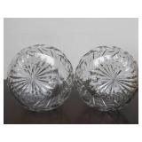 Beautiful Matching Pair of Antique Cut Crystal Decanters