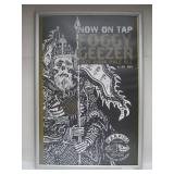 Large Framed FOGGY GEEZER Beer Sign Poster