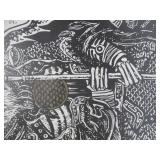 Large Framed FOGGY GEEZER Beer Sign Poster