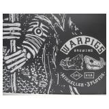 Large Framed FOGGY GEEZER Beer Sign Poster