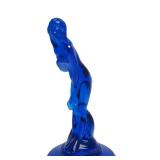 Excellent Figural Maiden Glass Flower Frog #1 - Cobalt Blue