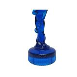 Excellent Figural Maiden Glass Flower Frog #1 - Cobalt Blue