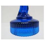 Excellent Figural Maiden Glass Flower Frog #1 - Cobalt Blue