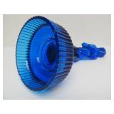 Excellent Figural Maiden Glass Flower Frog #1 - Cobalt Blue