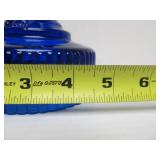 Excellent Figural Maiden Glass Flower Frog #1 - Cobalt Blue