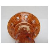 Excellent Figural Maiden Glass Flower Frog #2 - Amber