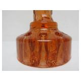 Excellent Figural Maiden Glass Flower Frog #2 - Amber