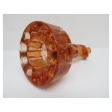 Excellent Figural Maiden Glass Flower Frog #2 - Amber