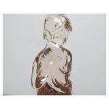 Excellent Figural Glass Maiden Flower Frog #3 - Pink