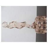 Excellent Figural Glass Maiden Flower Frog #3 - Pink