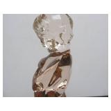 Excellent Figural Glass Maiden Flower Frog #3 - Pink