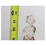 Excellent Figural Glass Maiden Flower Frog #3 - Pink