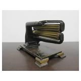 Great Looking Antique ca. 188 Brass & Cast Iron Hand Crank Fluting Iron