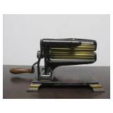 Great Looking Antique ca. 188 Brass & Cast Iron Hand Crank Fluting Iron