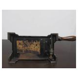 Great Looking Antique ca. 188 Brass & Cast Iron Hand Crank Fluting Iron