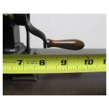 Great Looking Antique ca. 188 Brass & Cast Iron Hand Crank Fluting Iron