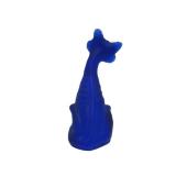 Fantastic Large FENTON Cobalt Blue Satin Glass Alley Cat Sculpture - ffogkc 2006