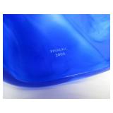 Fantastic Large FENTON Cobalt Blue Satin Glass Alley Cat Sculpture - ffogkc 2006