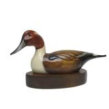 Very Nicely Detailed Solid Wood Pintail Drake Duck Decoy w/Base