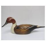 Very Nicely Detailed Solid Wood Pintail Drake Duck Decoy w/Base