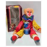Vintage Battery Operated Laughing Clown Toy w/Original Box