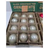 2 Boxes of Vintage Shiny Bright Glass Christmas Ornaments