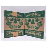 2 Boxes of Vintage Shiny Bright Glass Christmas Ornaments