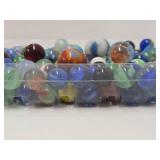 Box Full of Vintage Glass Marbles