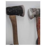 2 Vintage Hatchets w/Head Covers - Plumb & Collins