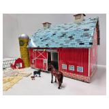 Nice Vintage Ohio Arts Tin Litho ROLLING ACRES FARM Toy Playset