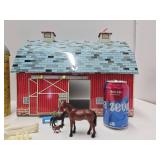 Nice Vintage Ohio Arts Tin Litho ROLLING ACRES FARM Toy Playset