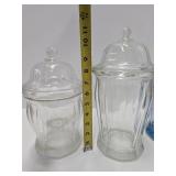 3 Larger Vintage Glass Apothecary Jars