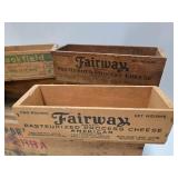 Primitive Antique Wooden Advertising Crates & Boxes