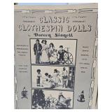 Collection of Vintage Clothespin Dolls w/Display Case & Book