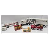 Assorted Diecast Vehicles Semi Trucks & 2 Vintage Tonkas