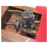 Great Unused Condition Vintage Toy Wooden Pond Boat w/Motor