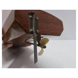 Great Unused Condition Vintage Toy Wooden Pond Boat w/Motor