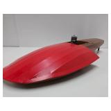 Great Unused Condition Vintage Toy Wooden Pond Boat w/Motor