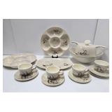 Lot of Mid Century RED WING Bob White Dishware