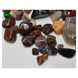 Estate Lot of Polished Semi Precious Gemstones Agates etc