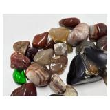Estate Lot of Polished Semi Precious Gemstones Agates etc