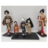 Group of Handmade Vintage Japanese Dolls