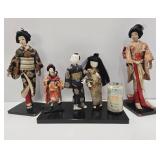 Group of Handmade Vintage Japanese Dolls
