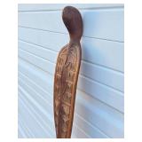 Large & Impressive Vintage Carved Polynesian / Maori Ceremonial Paddle